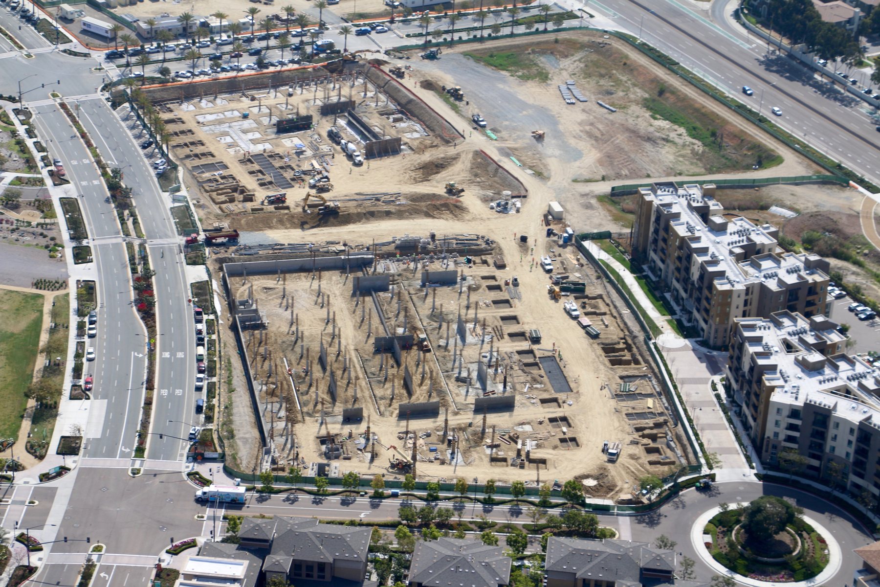Aerial progress view showing the broad Civita Phase 3 construction site